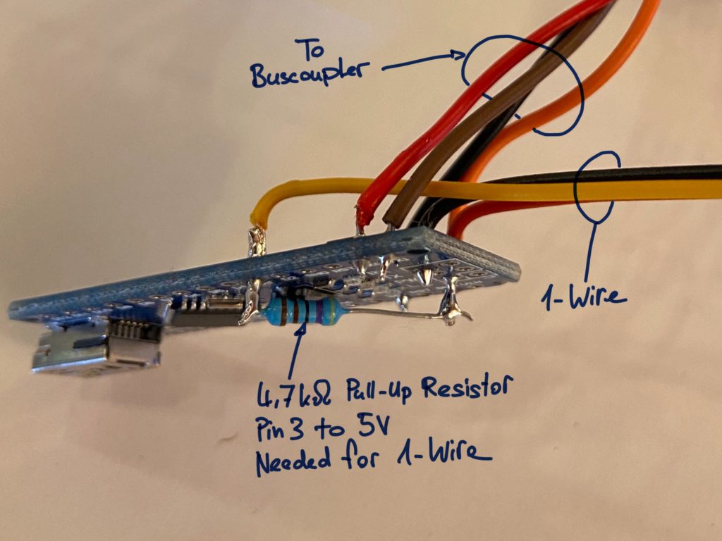 Arduino KNX, OneWire and PullUp Resistor